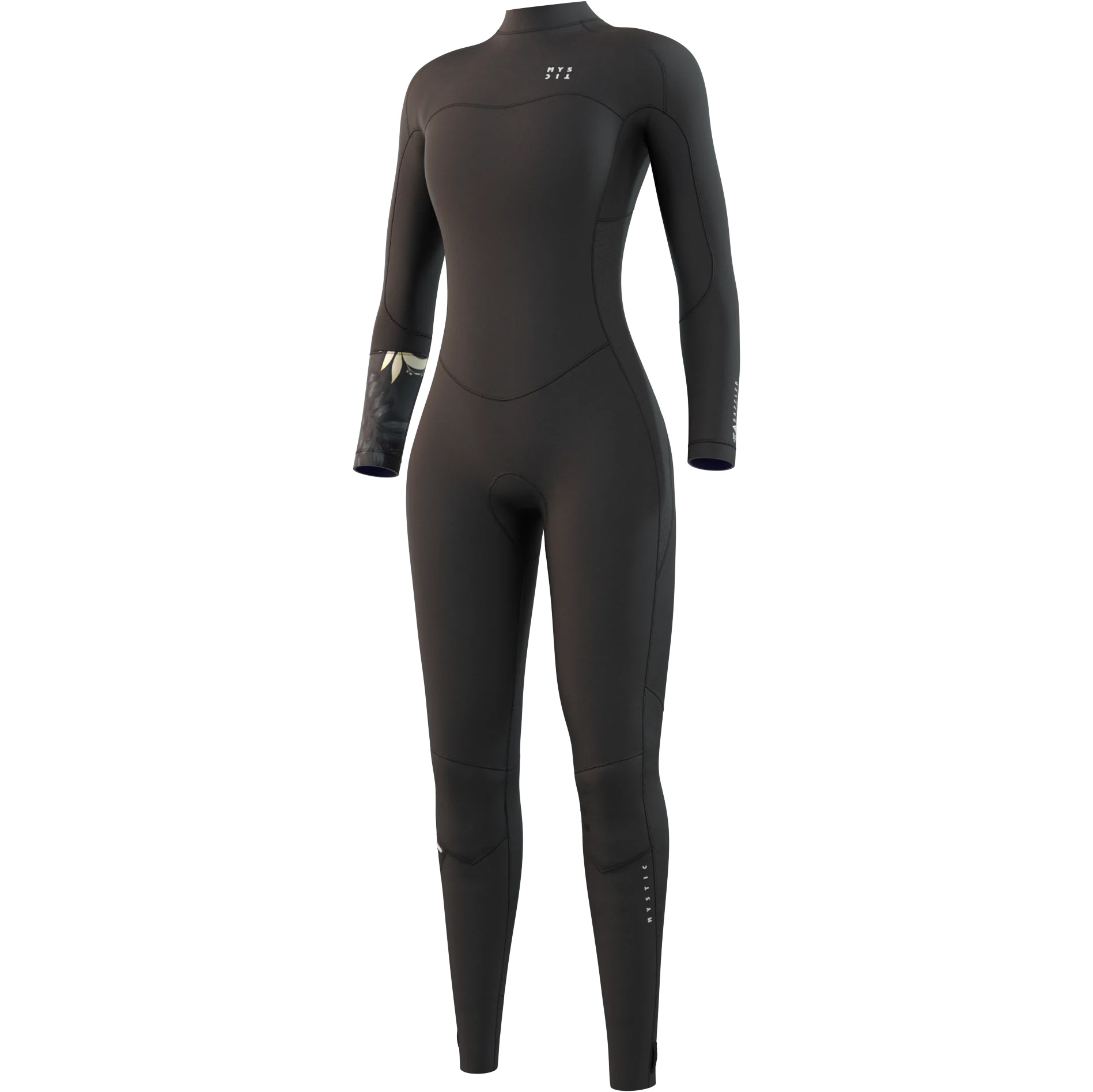 Mystic Dames Dazzled 5/3mm Rug Ritssluiting Wetsuit 35000220096 - Black